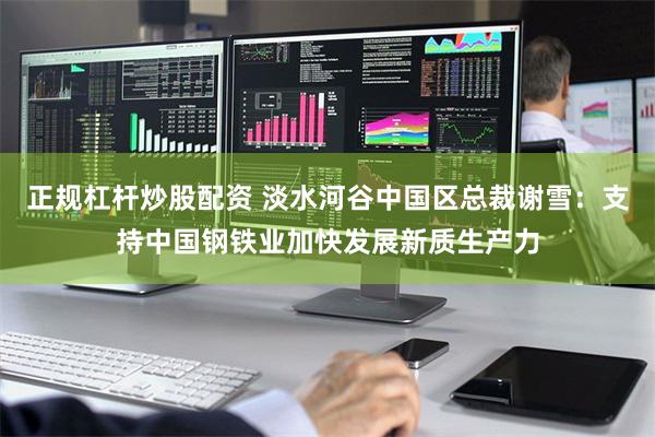 正规杠杆炒股配资 淡水河谷中国区总裁谢雪：支持中国钢铁业加快发展新质生产力