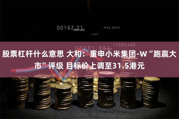 股票杠杆什么意思 大和：重申小米集团-W“跑赢大市”评级 目标价上调至31.5港元