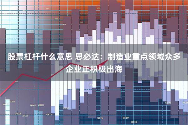 股票杠杆什么意思 思必达：制造业重点领域众多企业正积极出海