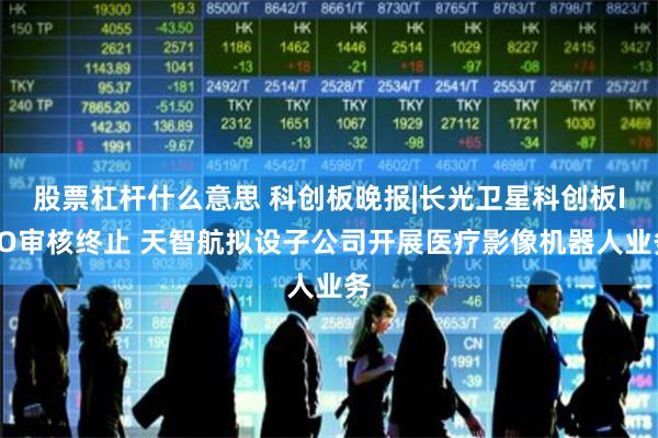 股票杠杆什么意思 科创板晚报|长光卫星科创板IPO审核终止 天智航拟设子公司开展医疗影像机器人业务