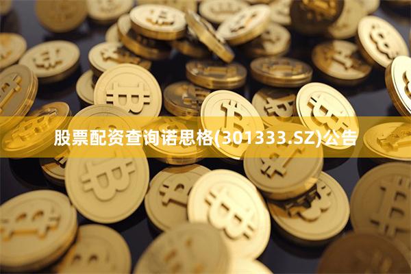 股票配资查询诺思格(301333.SZ)公告